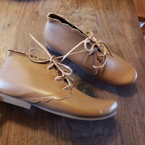 Adelisa & Co Womens Lace Up Primavera Leather Boots Brown Size 38 US 7.5 to 8